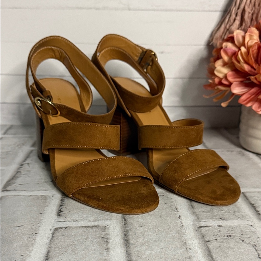 Tommy‎ Hilfiger Tan Suede Women's Sandals